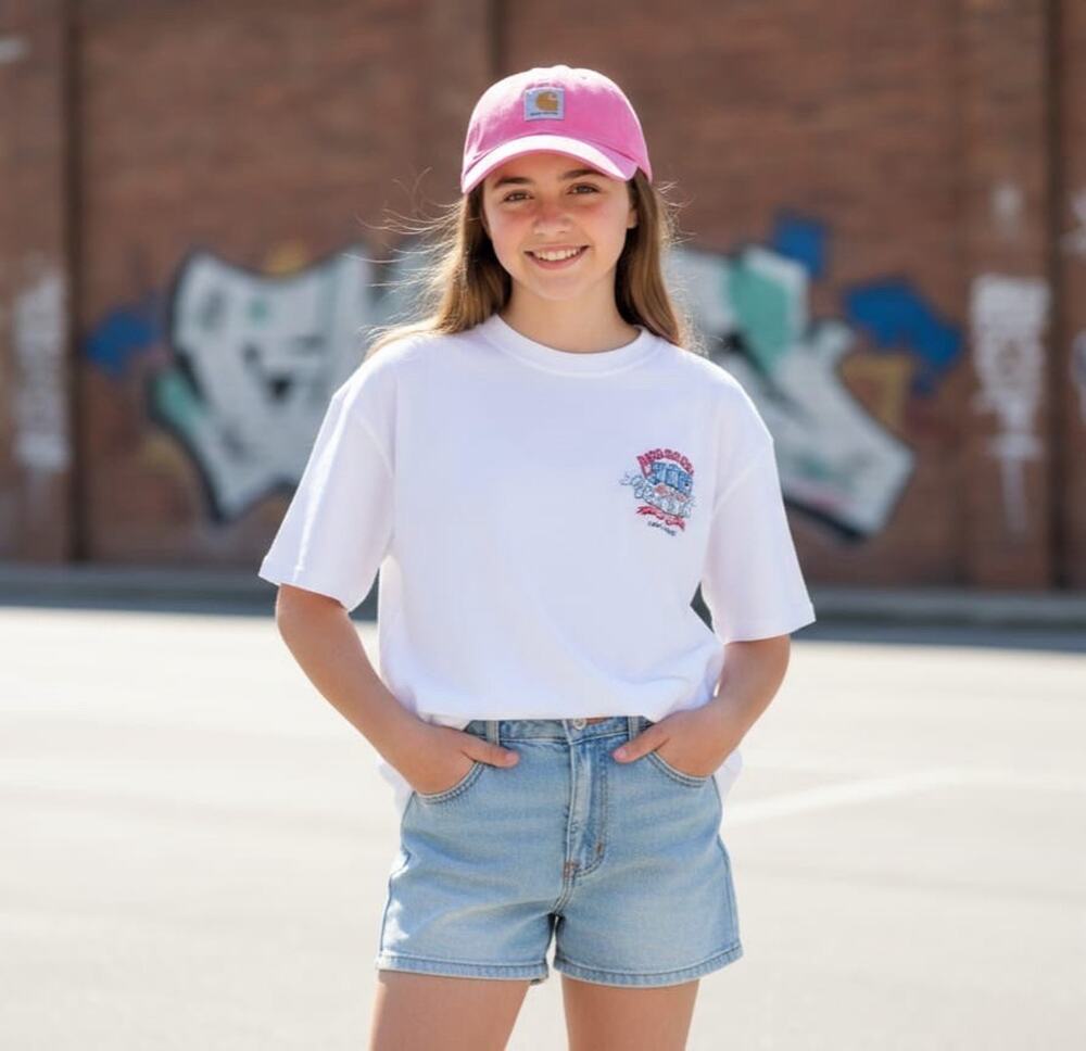 Carhartt Canvas Trucker Hat One Size Youth Pink Logo Strap Back